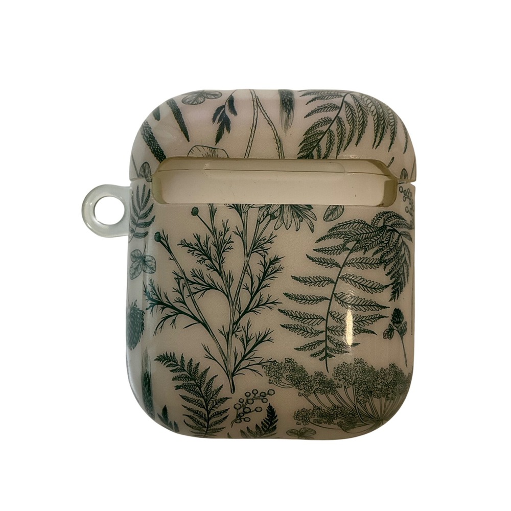 Apple AirPro 1st Gen AirPods Protective Decorative‎ Cover Green Sage Botanical